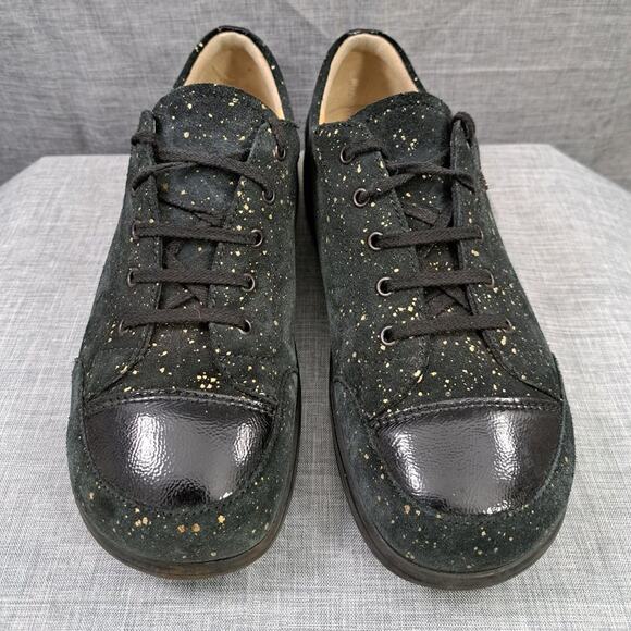 Finn Comfort Ikebukuro Black Nubuck Glitter Sneaker Shoes Women's 7.5 US - Picture 3 of 13